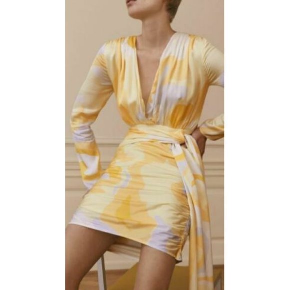 Stine Goya Madison Ruched Mini Dress Altitude Size Large Net-a-Porter - Picture 3 of 10